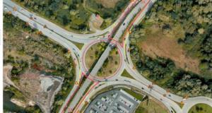 Las obras en la glorieta entre Lugones y La Fresneda provocarán restricciones de tráfico a partir del lunes