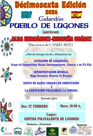 El Tapin - El XVI Galardón “Pueblo de Lugones” recae en  Alba Hernandez-Mirueña, Gerente del Centro de Formación y Animación Socio-Cultural CANDELARTE