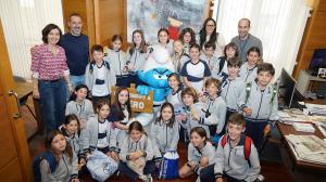 El Tapin - El alcalde de Siero recibió a los alumnos de 4º de Primaria del colegio Palacio de Granda