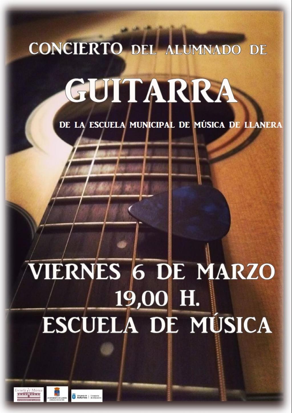 El alumnado de Guitarra de la Escuela Municipal de Música de Llanera ofrece un concierto el 6 de marzo