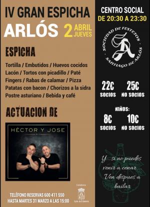 El Tapin - Arlós celebrará el IV Gran Espicha con música en directo