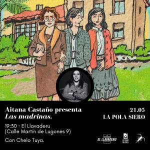 Aitana Castaño en El Llavaderu el 21 de mayo para presentar su última novela