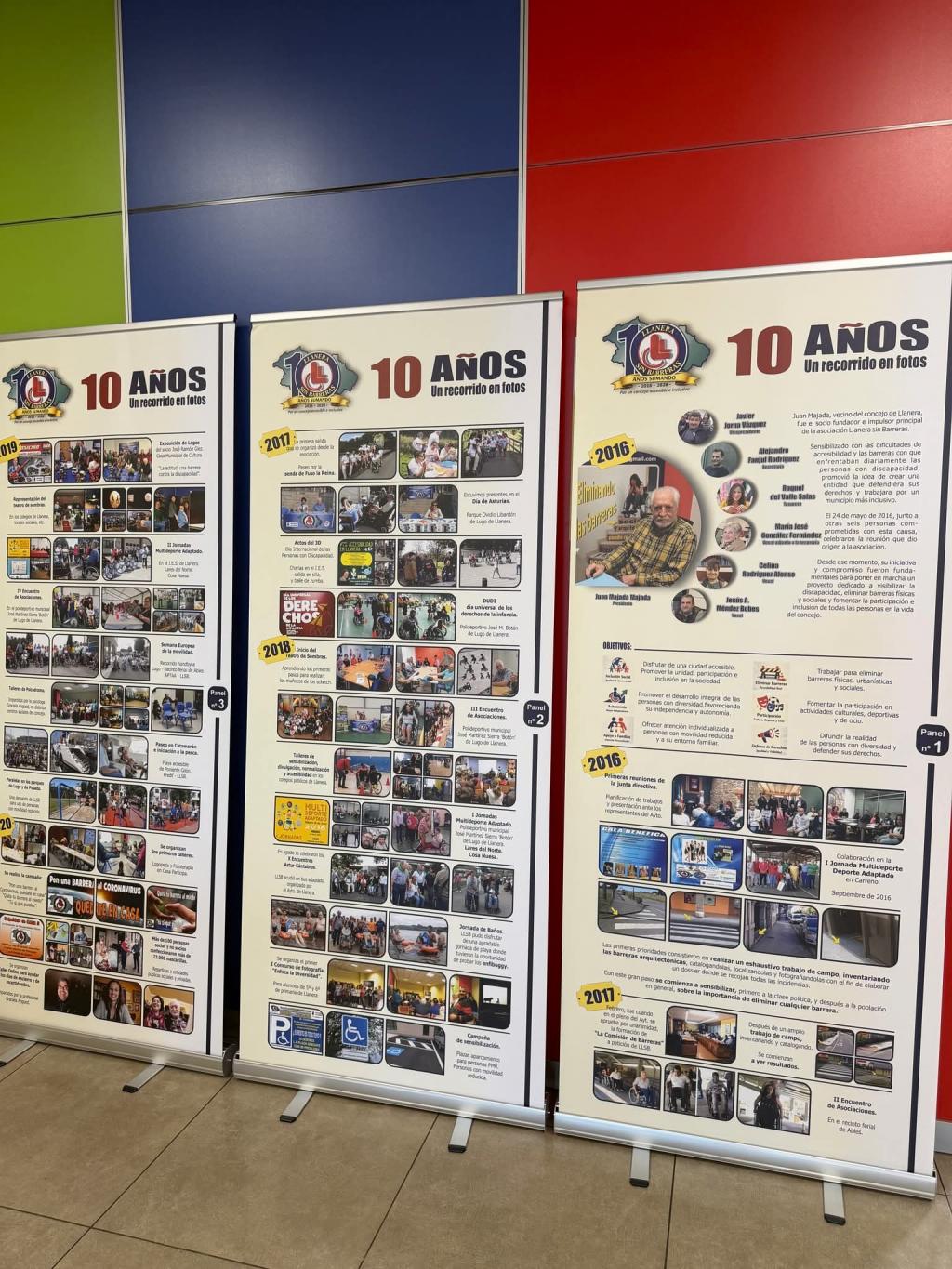 La exposición del 10º aniversario de Llanera Sin Barreras inicia su recorrido en Posada de Llanera