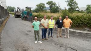 El Tapin - El Ayuntamiento de Siero mejora el firme en la carretera que une Granda oeste con Colloto, bordeando la Central Lechera Asturiana