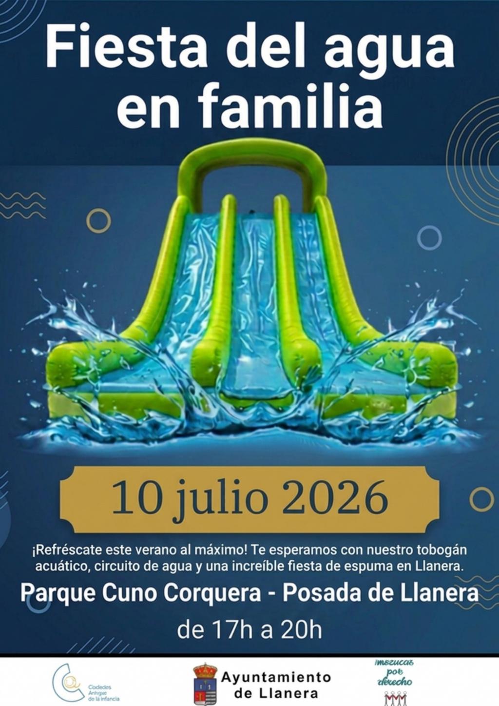 Llanera da la bienvenida al verano con la primera "Fiesta del agua en familia"    