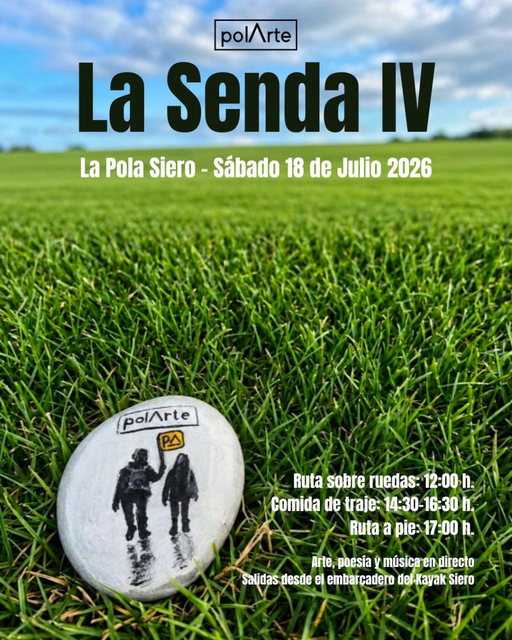 PolArte propone una nueva jornada de arte y naturaleza, sobre ruedas o caminando, el próximo sábado 18 de julio en la Senda del Nora 
