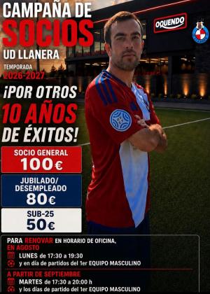 El Tapin - La UD Llanera inicia su campaña de socios para la temporada 2026-2027