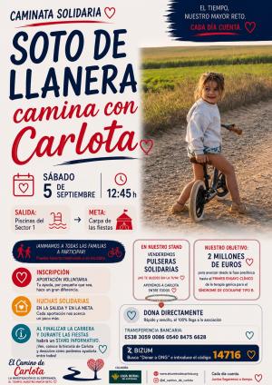 El Tapin - Soto de Llanera caminará con Carlota para apoyar la investigación del síndrome de Cockayne