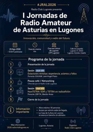 El Tapin - Lugones acogerá las I Jornadas de Radio Amateur de Asturias el 29 de agosto