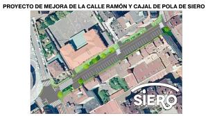 El Tapin - Siero proyecta una renovación integral de un tramo de la calle Ramón y Cajal de Pola con una inversión de 500.000 euros
