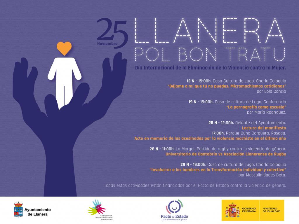 El Tapin - El Ayuntamiento organiza “Llanera pol bon tratu” con diferentes actividades con motivo del Día Internacional de la Eliminación de la Violencia contra la Mujer