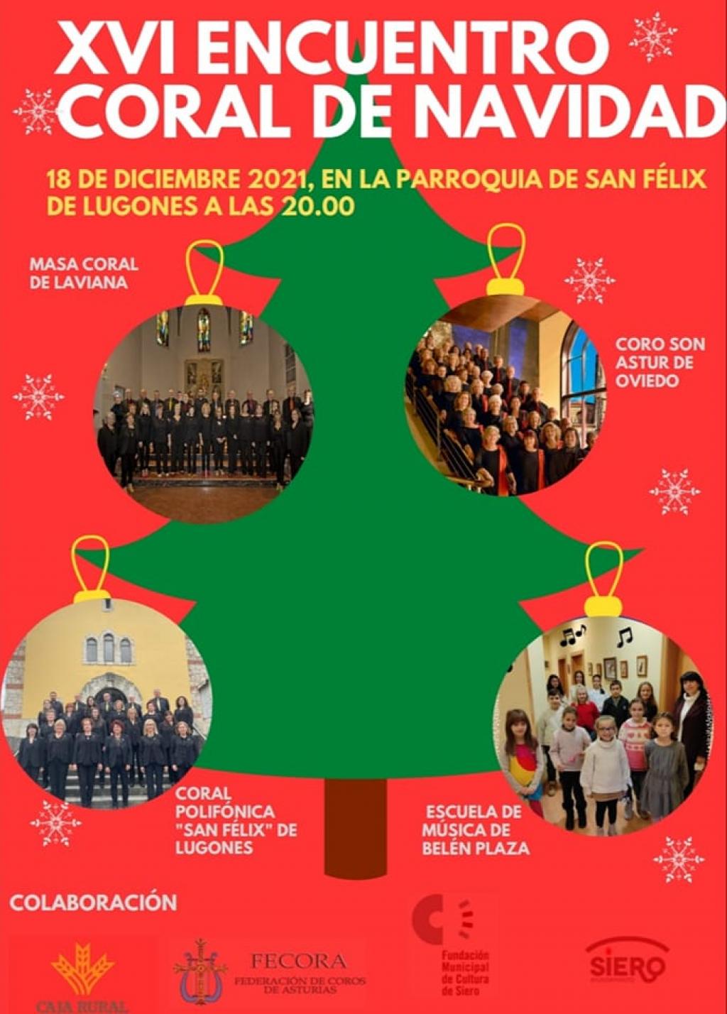 El Tapin - La Coral polifónica San Félix  organiza los XVI Encuentros de Navidad en la Iglesia de Lugones