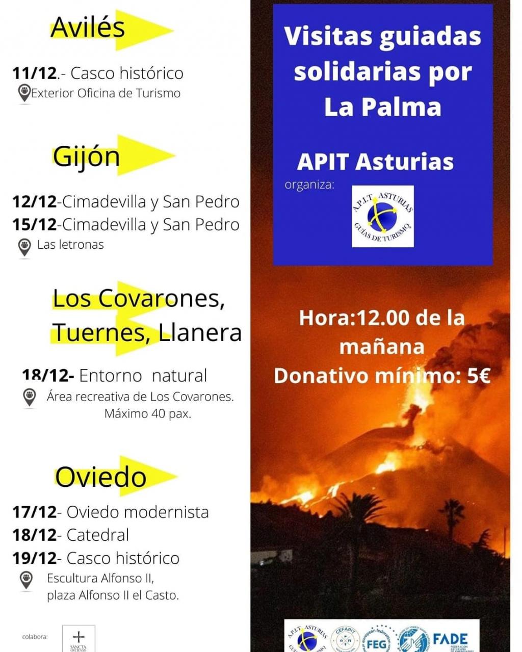 El Tapin - La Asociación Profesional de Informadores Turísticos de Asturias organiza una visita solidaria a Los Covarones a favor de La Palma